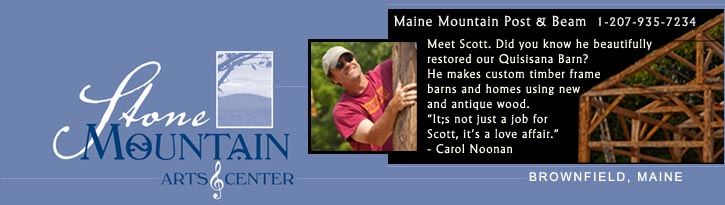 Welcome to Stone Mountain Arts Center - a unique and intimate timber frame venue.