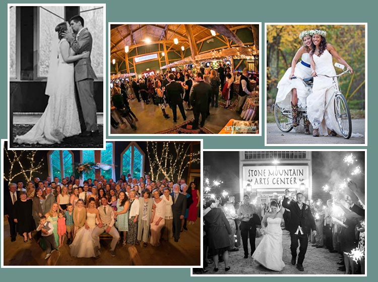 Stone Mountain Barn Wedding Collage